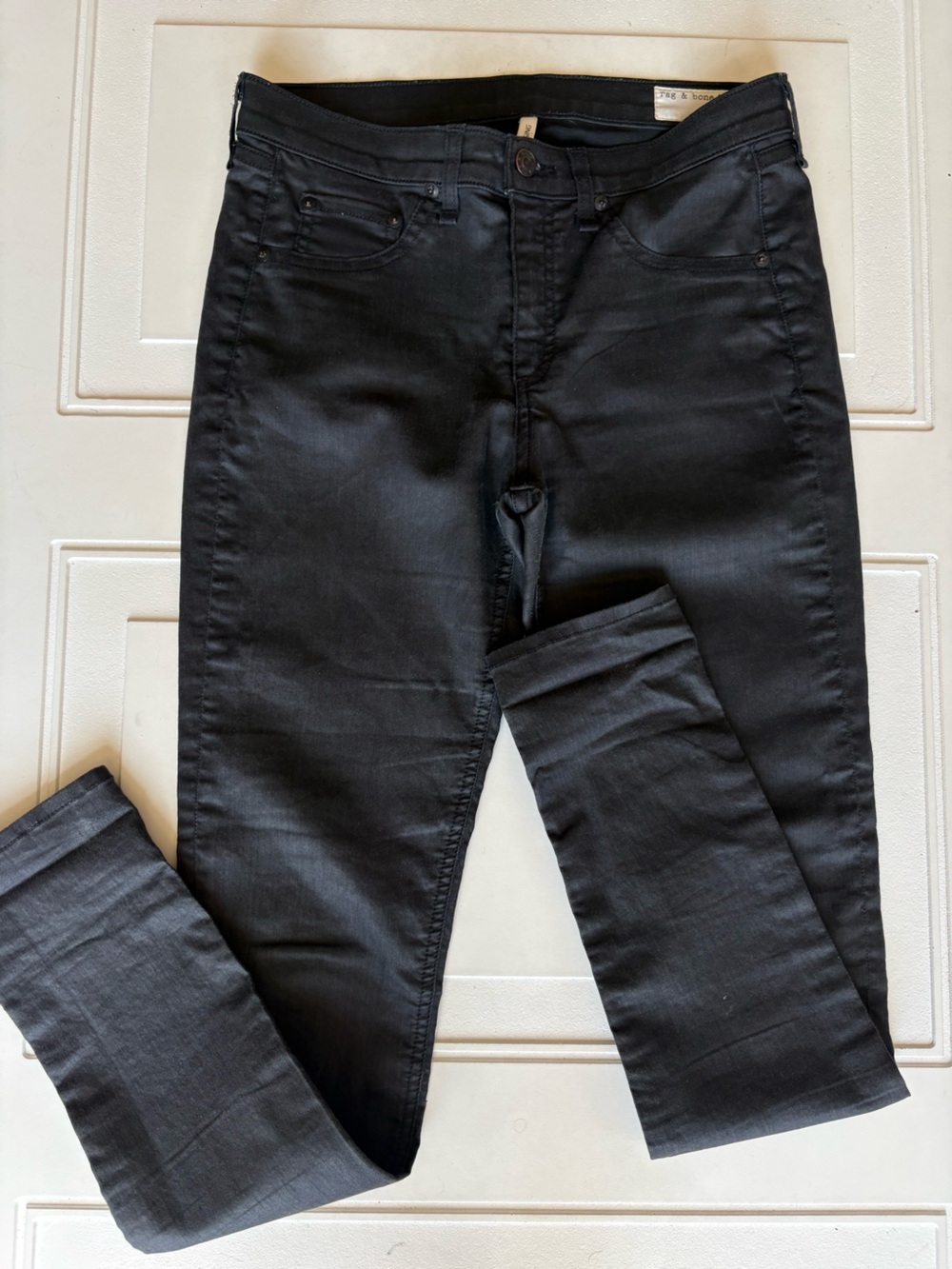 rag & bone Shoreditch Skinny Legging Jeans - Washed Black Size 30 (W15031585)